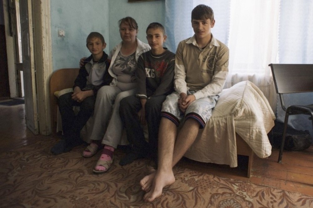 Avraham, Isaac and Diana Tkacenko live in Kazakhstan with their older brother, parents and grandmother in an old, run-down house. /JDC